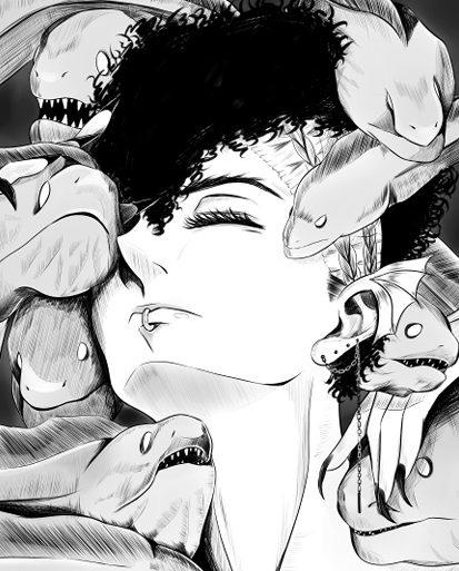 Inktober Illustration — Atipa-Charakter schlummert ein