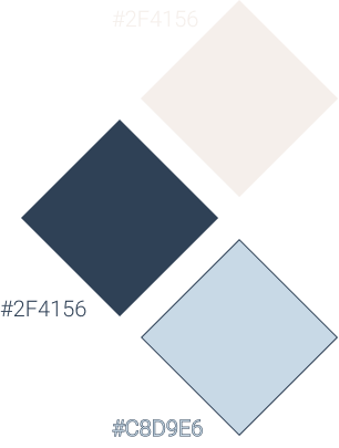 Farbpalette: #2F4156 und #C8D9E6
