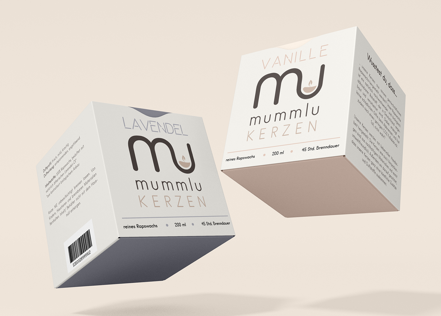 mummlu Produktfoto — Kerzenboxen in Szene