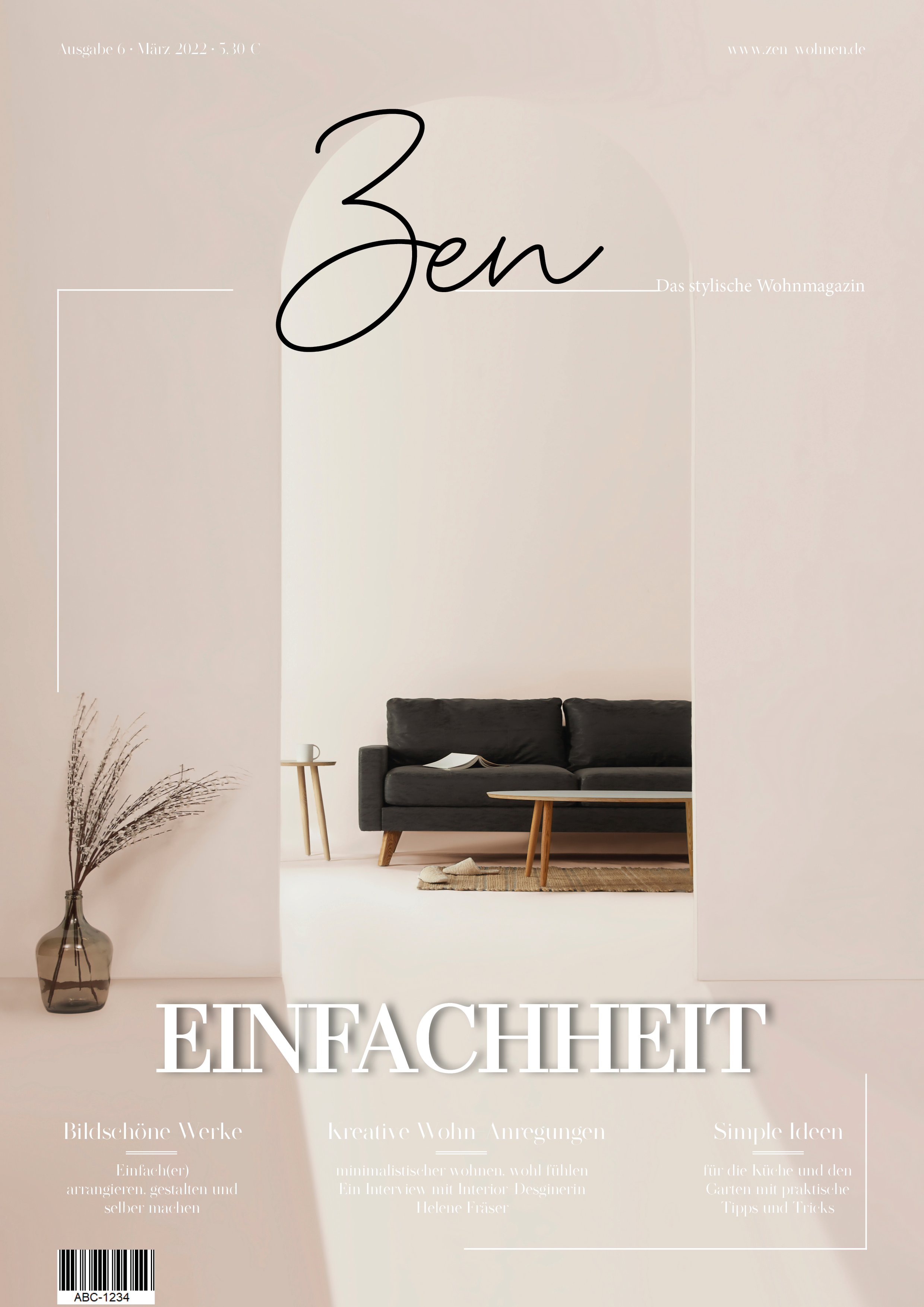 Fotografisches Magazincover — Zen Wohnmagazin